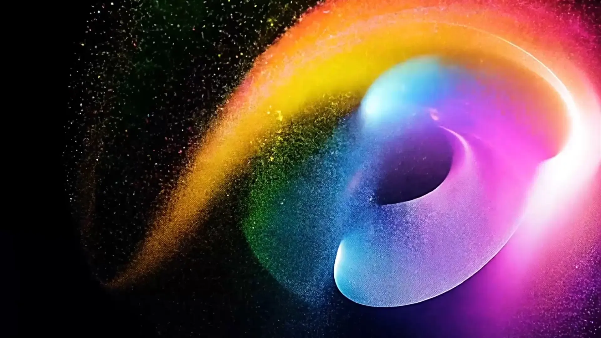 Dynamic Colorful Energy Swirl Overlay for Sci-Fi Title Animation